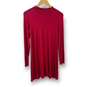 Women’s Boutique Solid Red Long Sleeve Dress Small